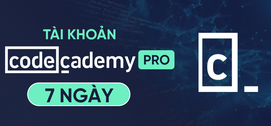Codecademy Pro 7 ngày - Tài khoản